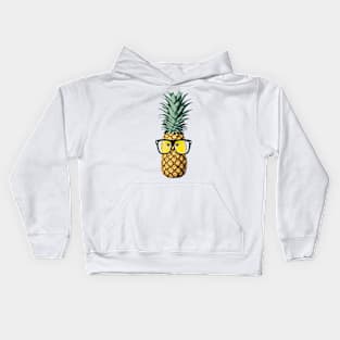 Pineapple with Glasses Kids Hoodie